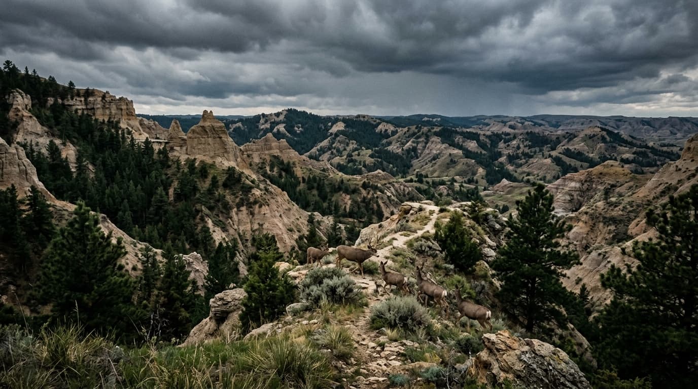 Open grassland and buttes near Harrison Nebraska in Sioux County