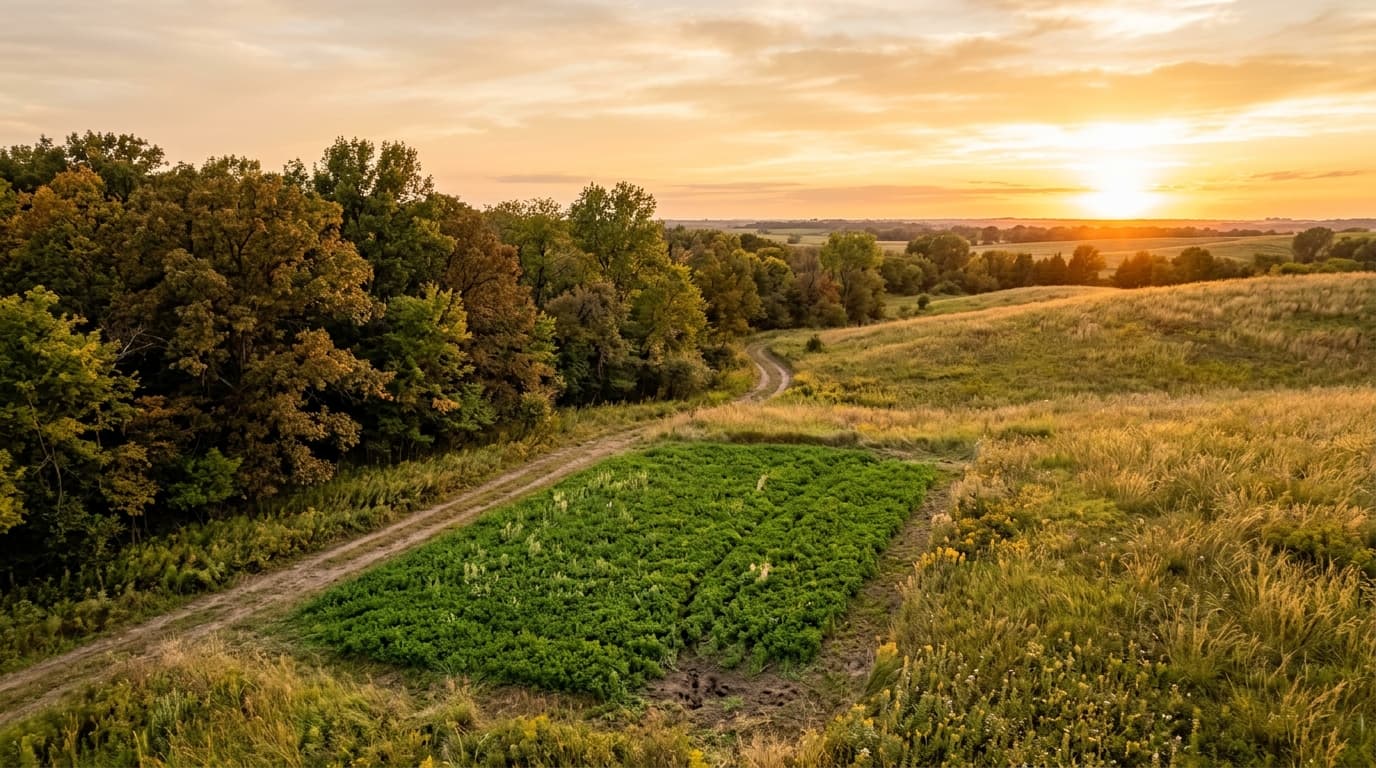 Prairie and timber edges at Homestead WMA near Beatrice in Gage County Nebraska