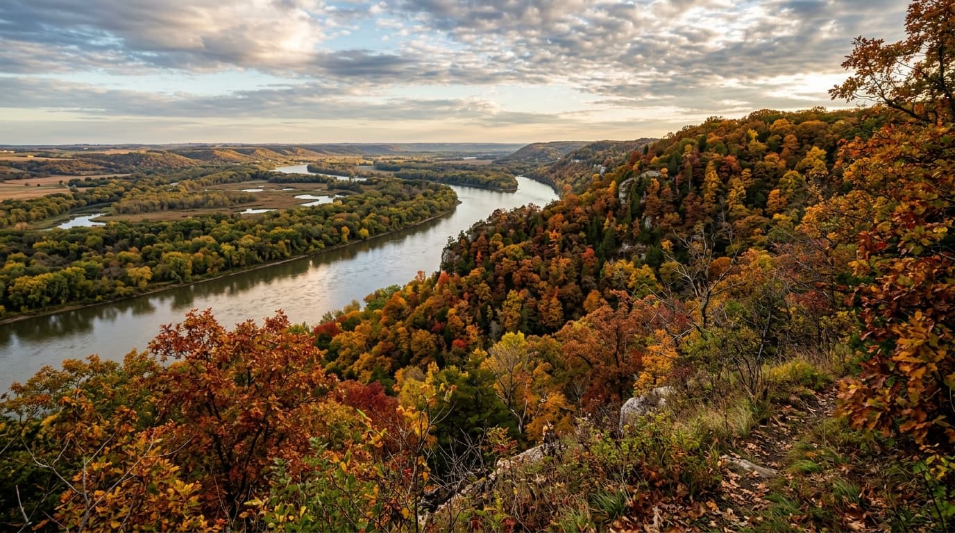 Missouri River bottomland timber near South Sioux City Nebraska
