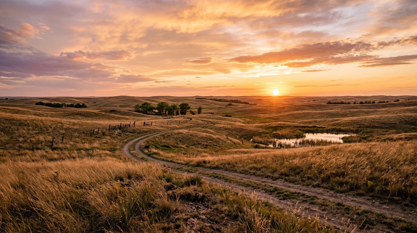 Mule deer buck on a ridge in the Nebraska Pine Ridge