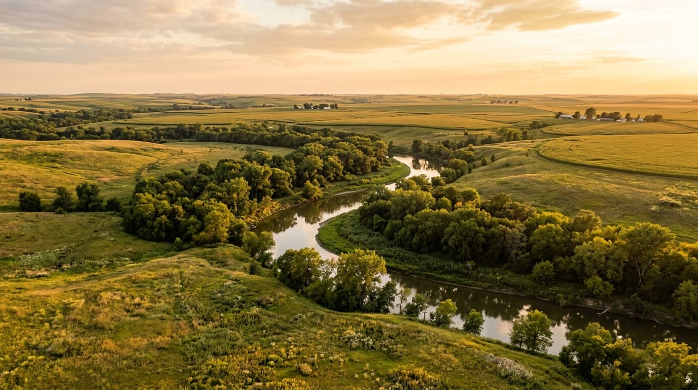 North Loup River valley near Ord Nebraska hunting destination