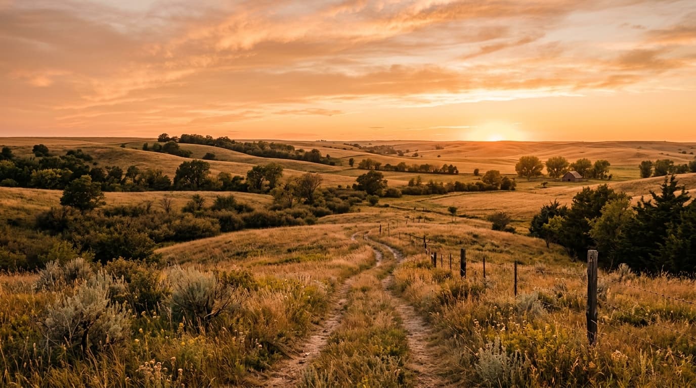 Mature whitetail buck chasing a doe through Nebraska timber