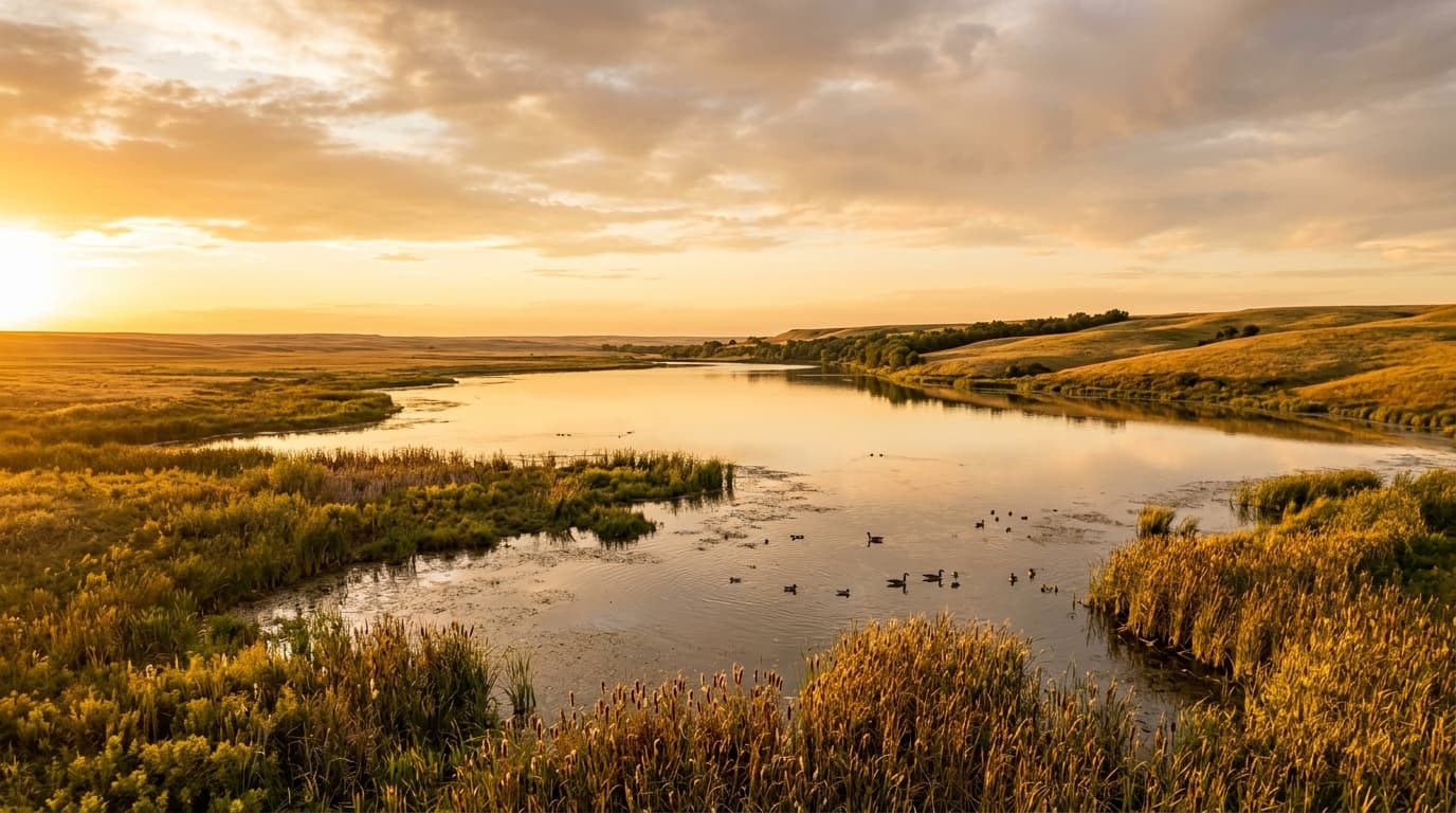 Red Willow Reservoir and Republican River area near McCook Nebraska