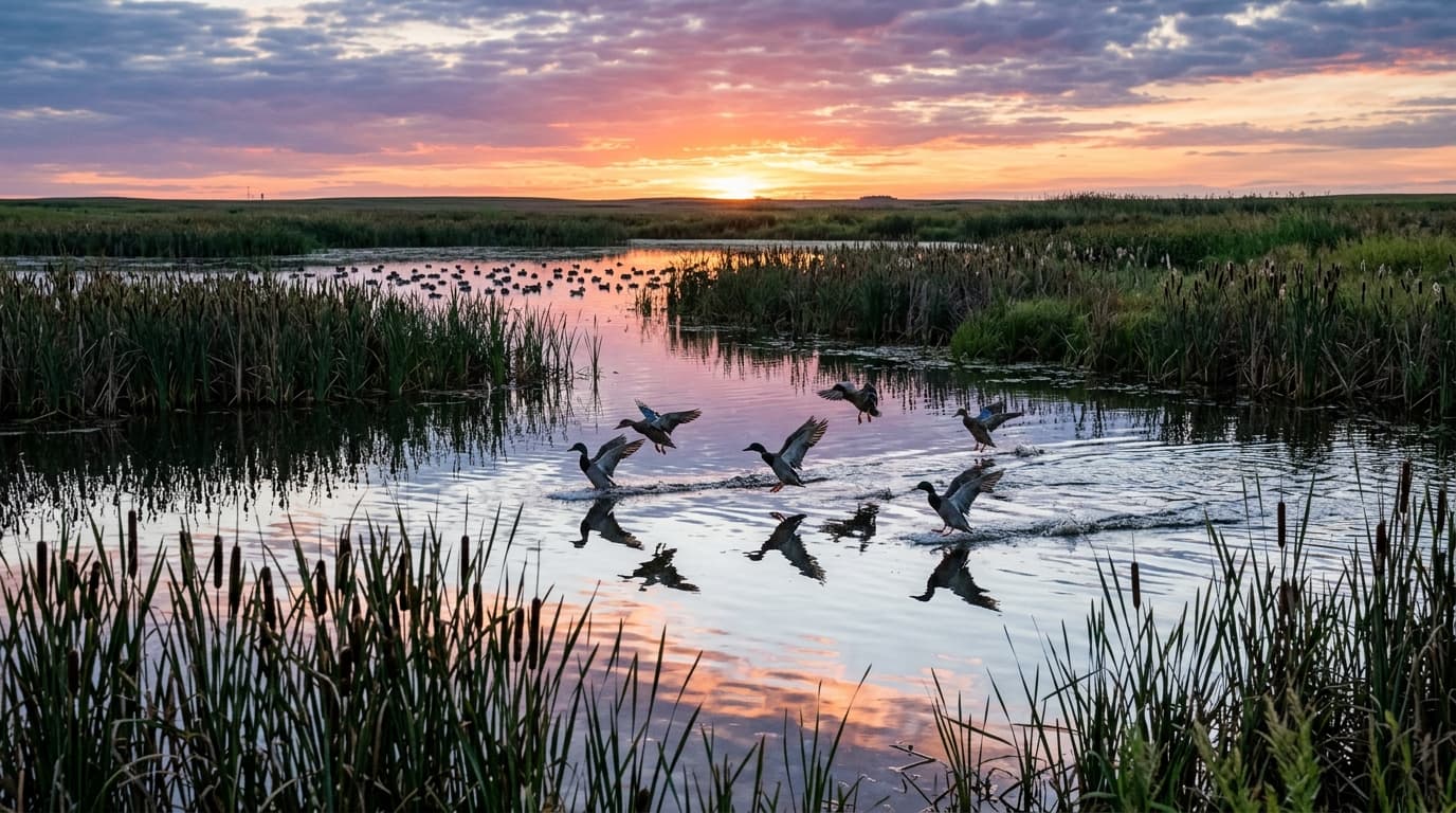 Swanson Reservoir and grasslands near Trenton in Hitchcock County Nebraska